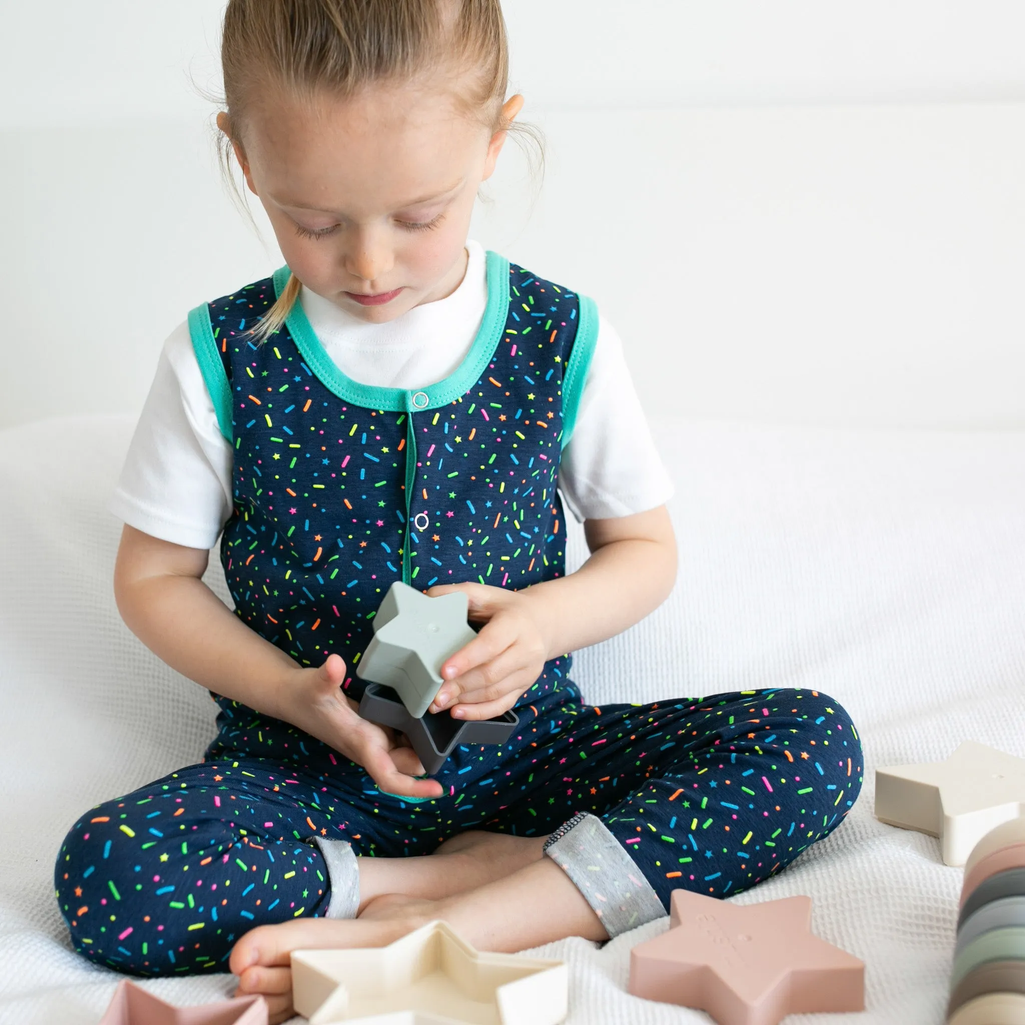 Confetti print Dungarees