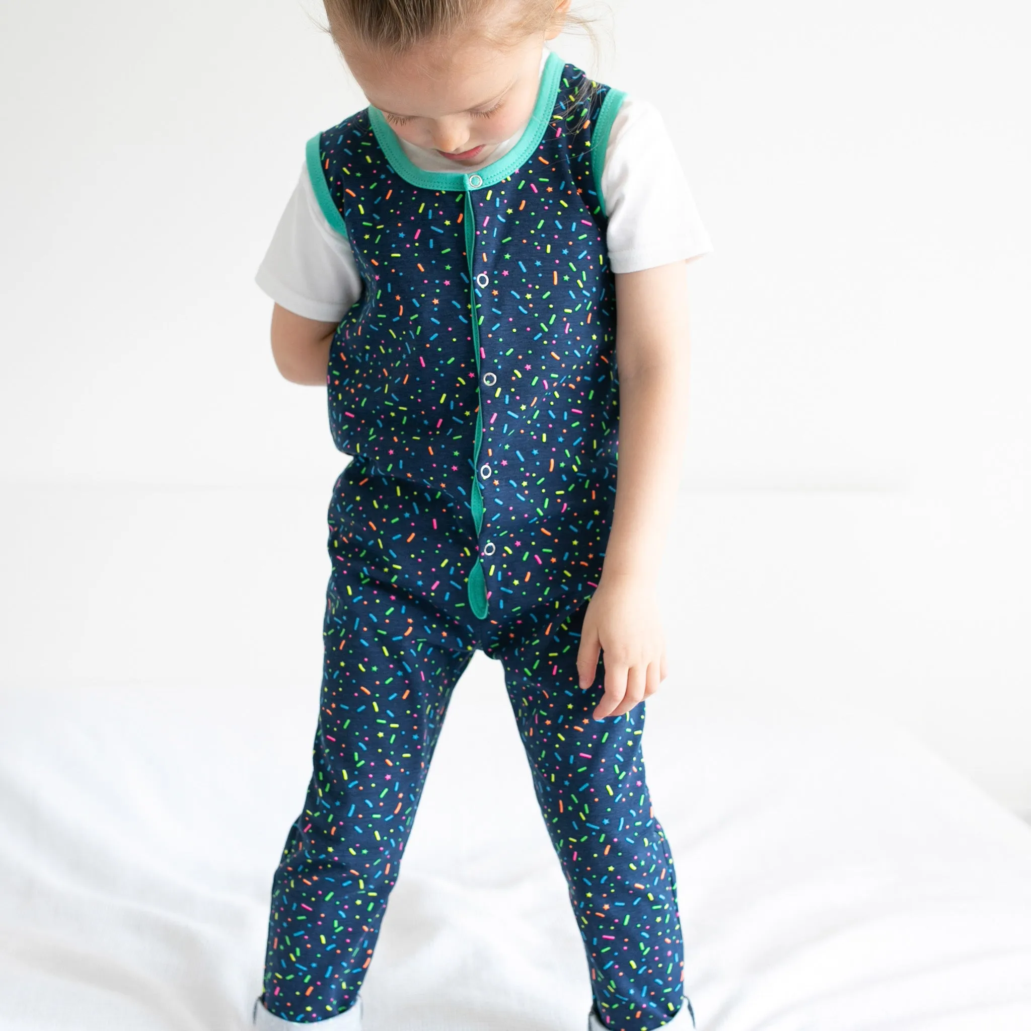 Confetti print Dungarees