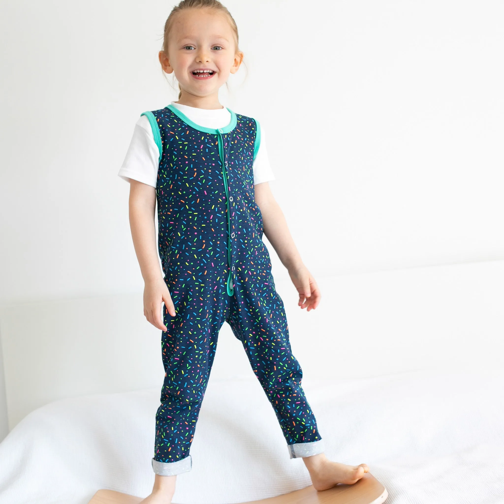 Confetti print Dungarees