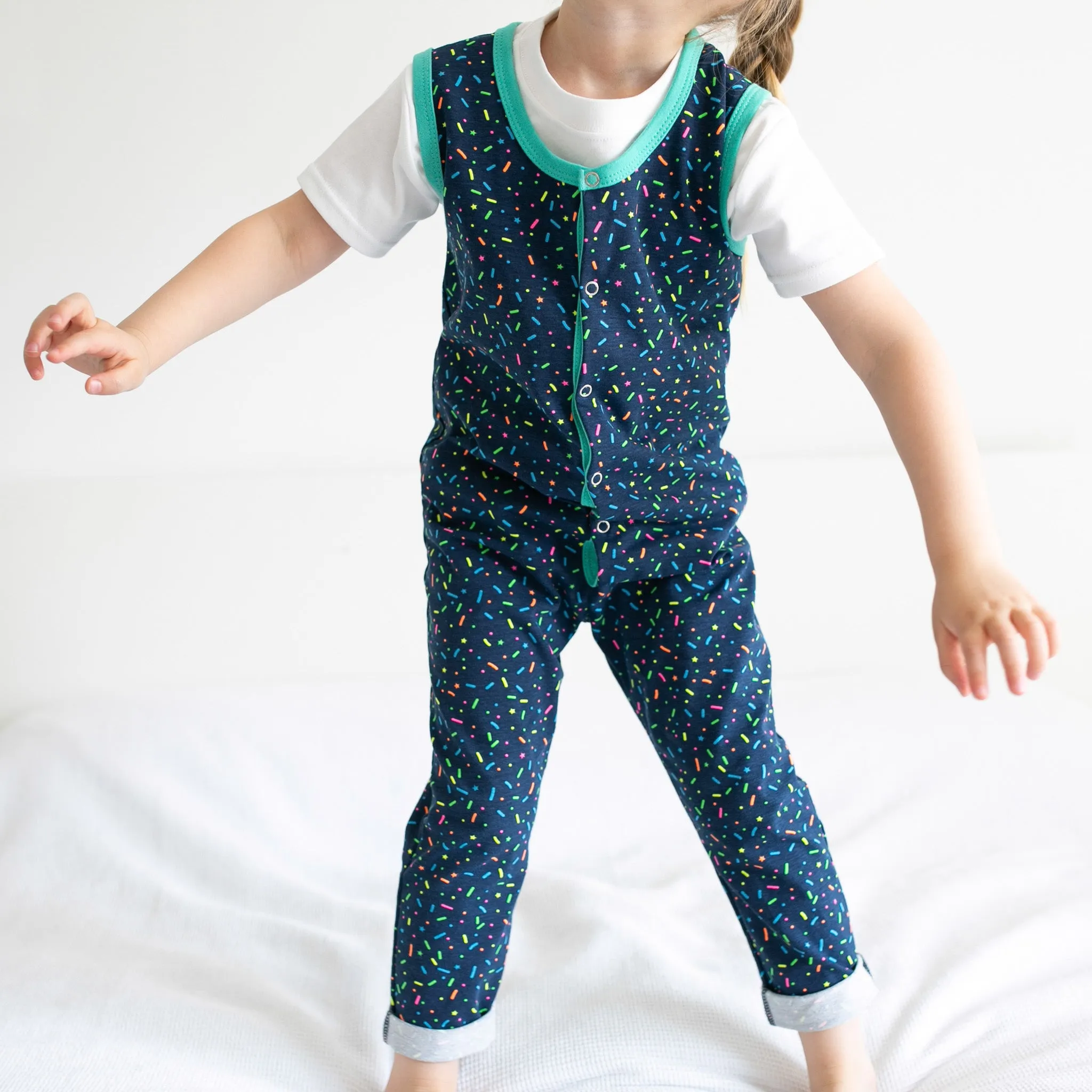 Confetti print Dungarees