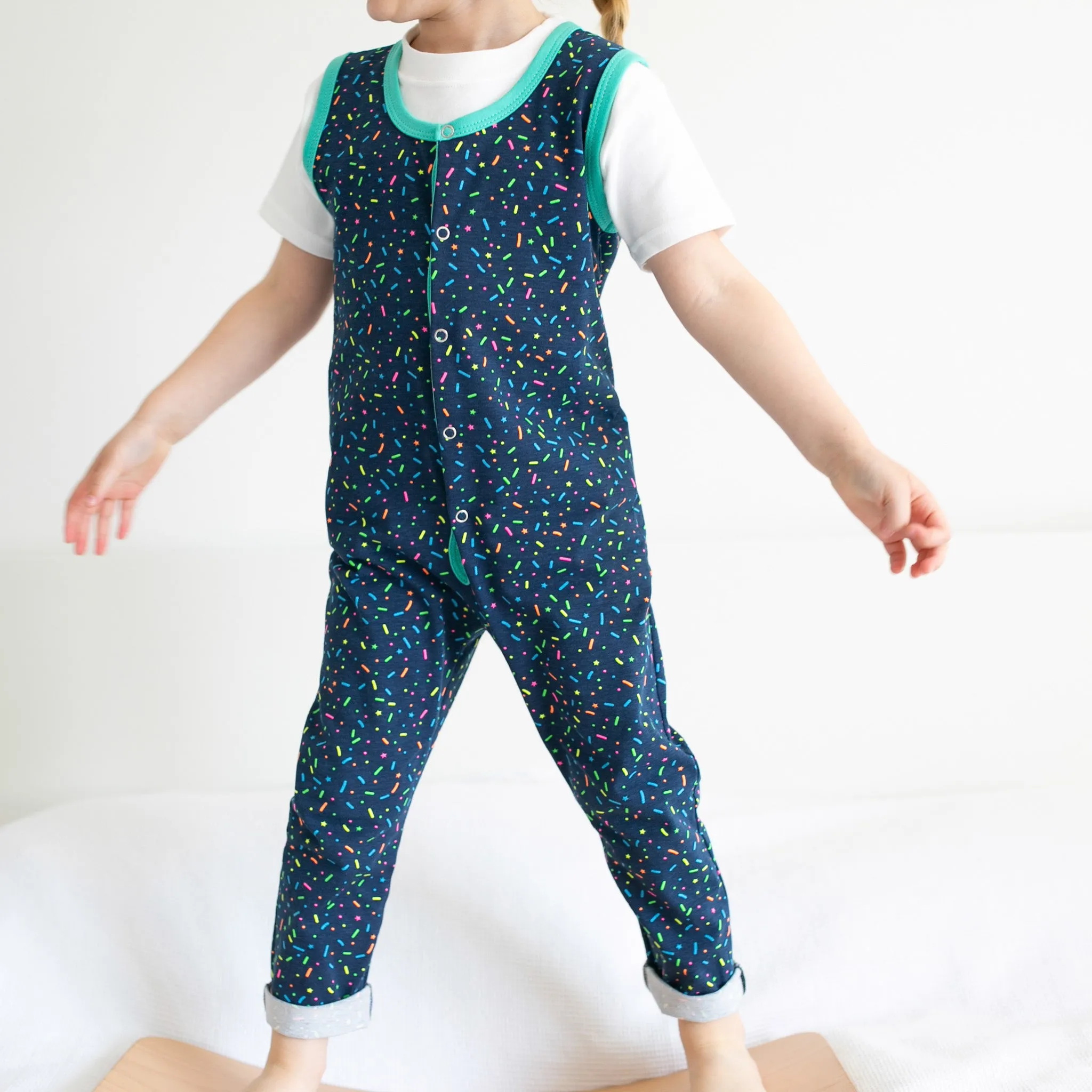 Confetti print Dungarees