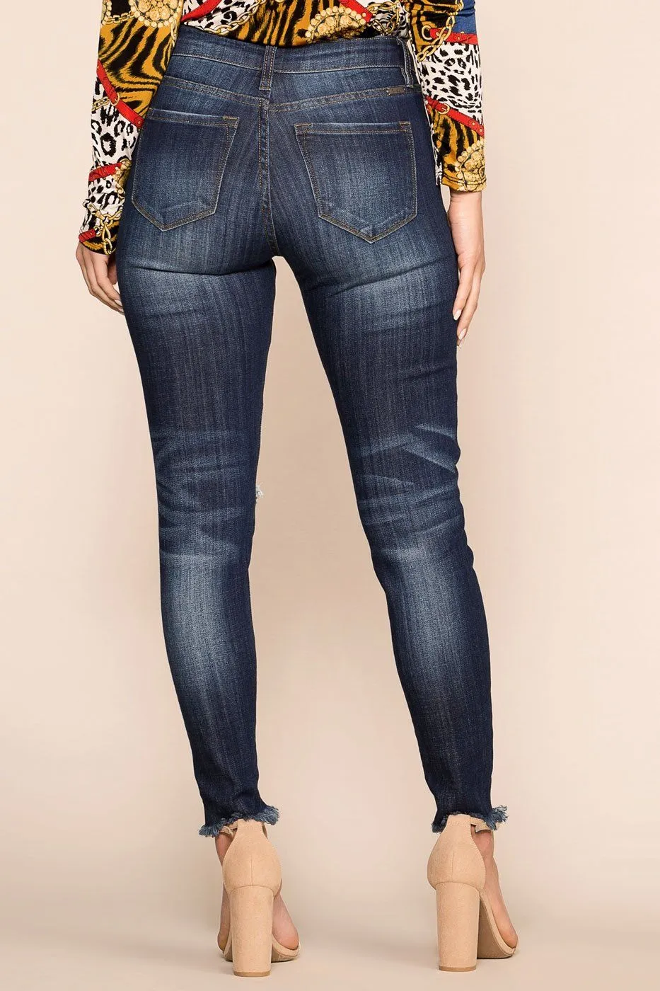 Count On It Distressed Skinny Jeans