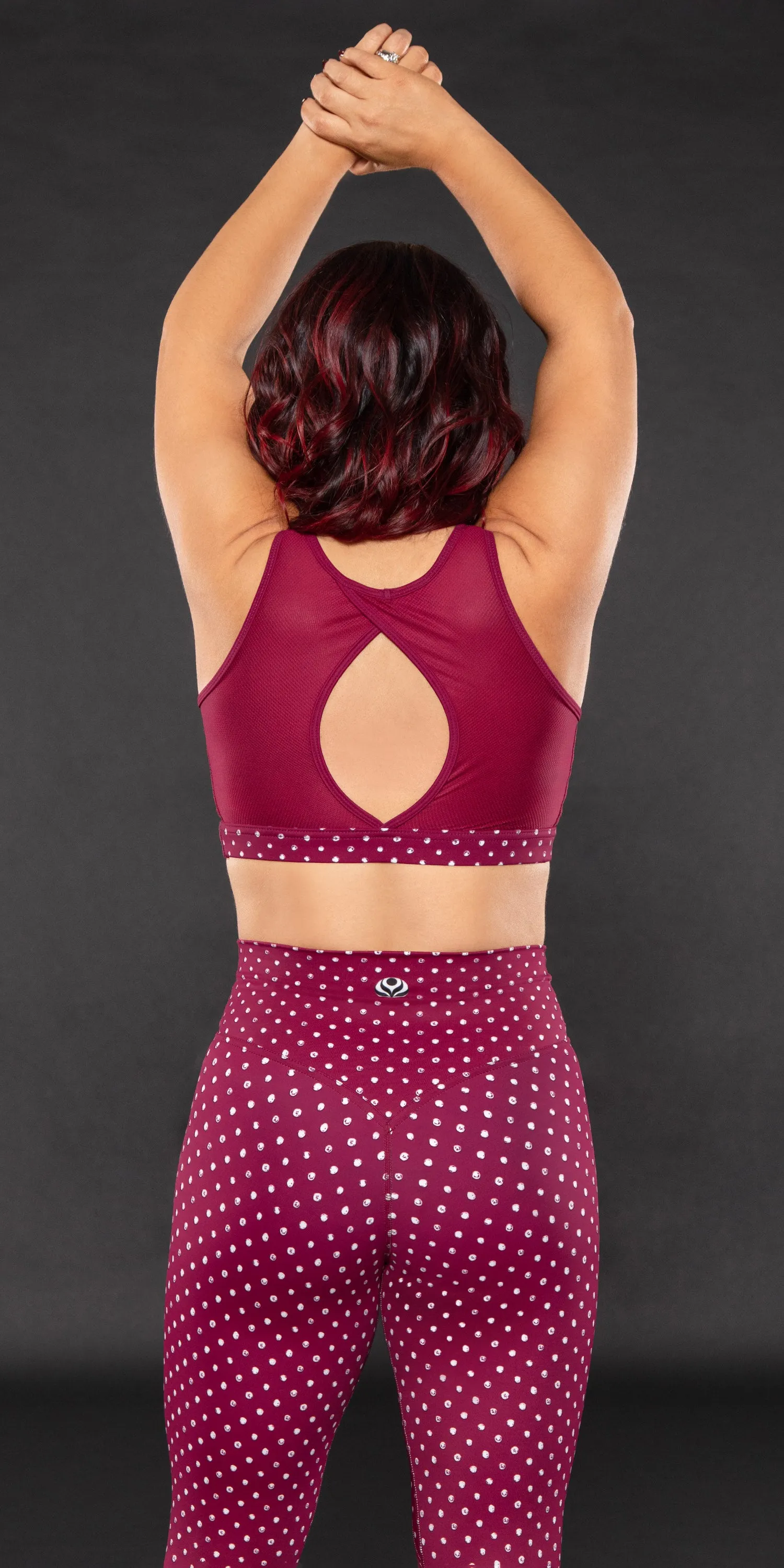 Cranberry Sugar - Aerial Sports Bra