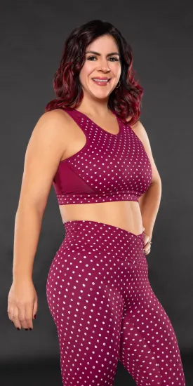 Cranberry Sugar - Aerial Sports Bra