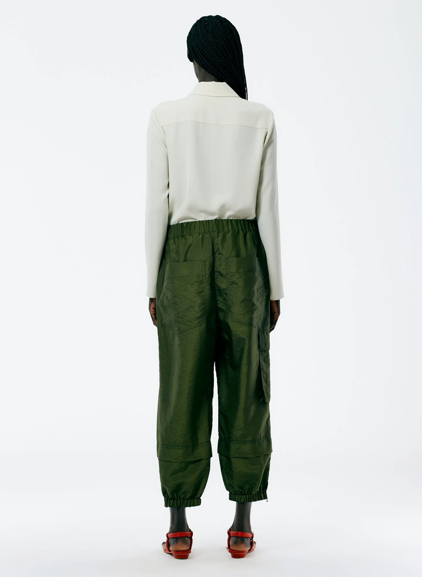 Crispy Nylon Pull On Wilt Jogger- Long