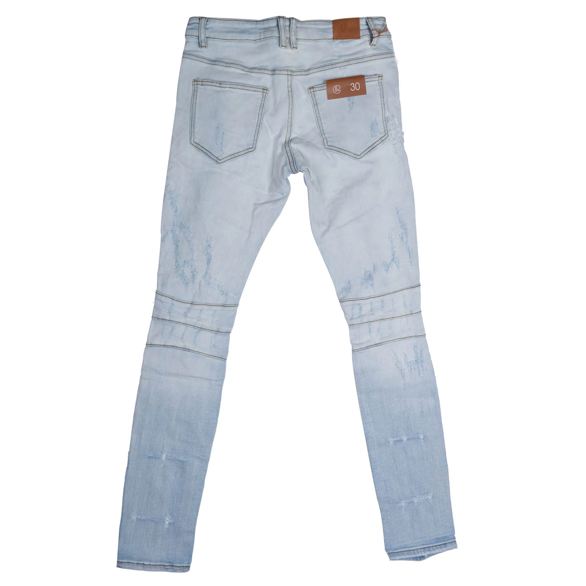 CRYSP DENIM DISTRESSED DENIM JEANS LIGHT INDIGIO - CRYSPSUM20-108