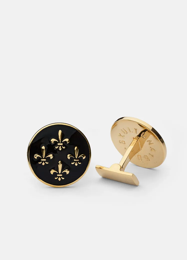 Cufflinks | Fleur De Lys | Baroque Black