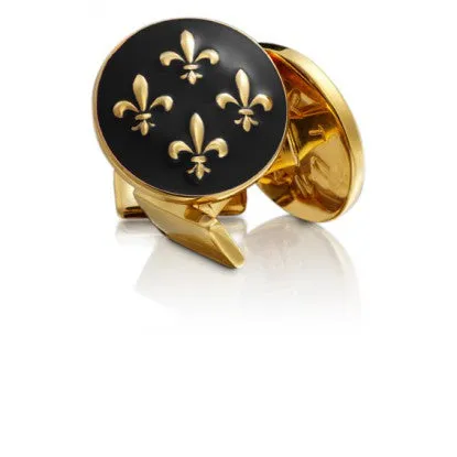 Cufflinks | Fleur De Lys | Baroque Black