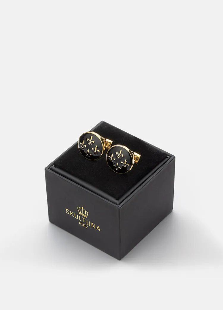 Cufflinks | Fleur De Lys | Baroque Black