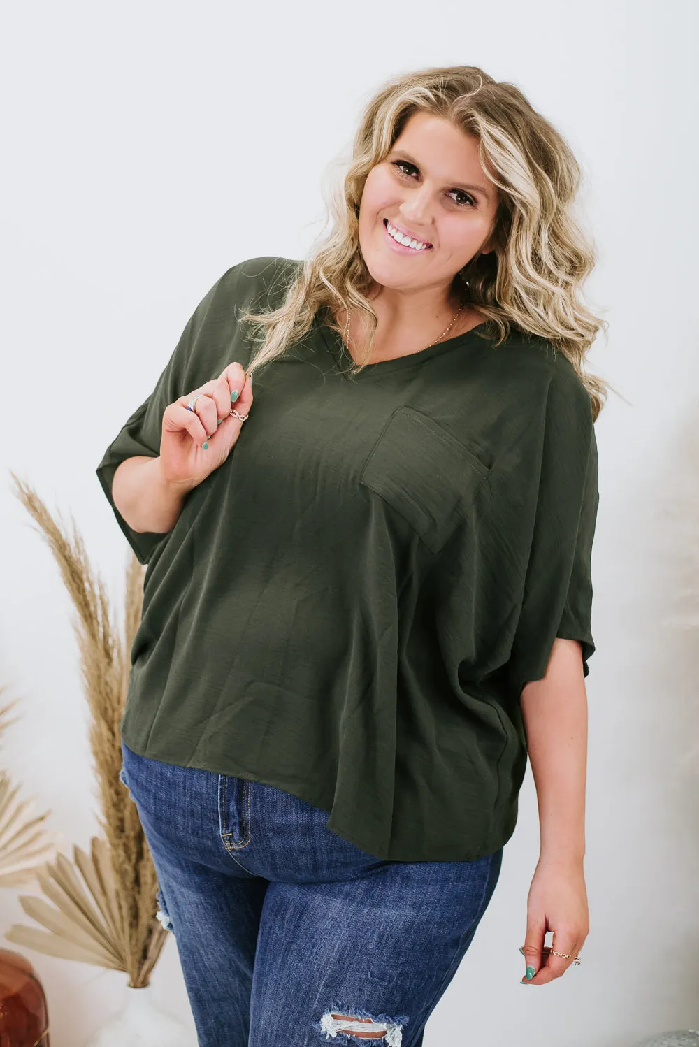 Daytime Lightweight Top, Olive