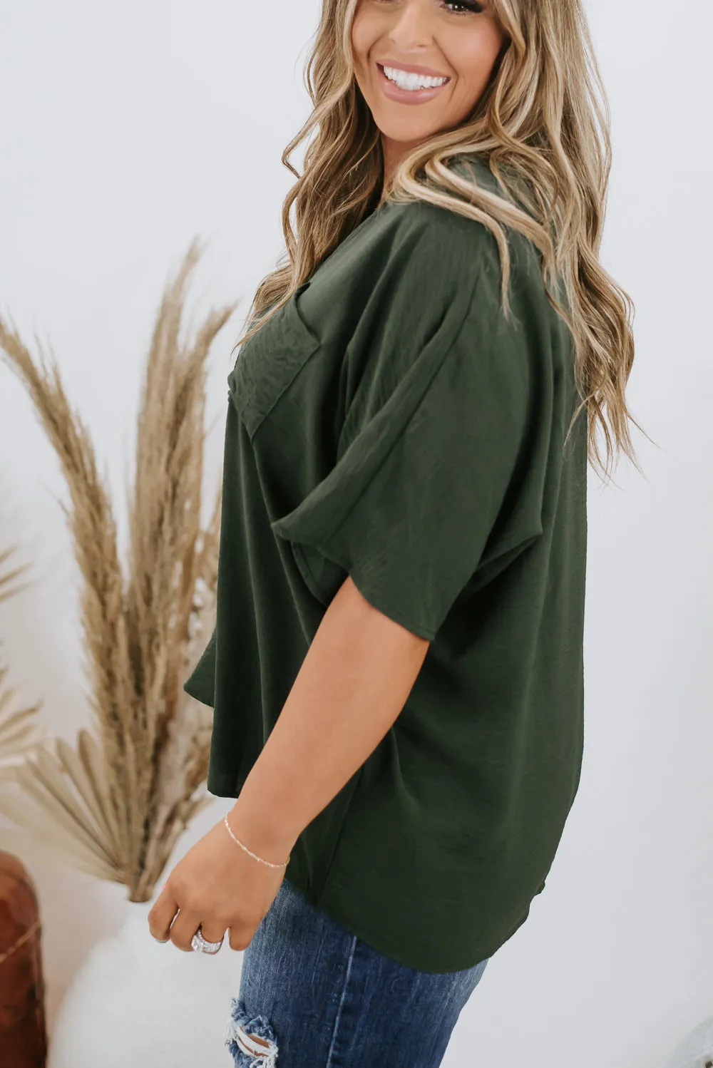 Daytime Lightweight Top, Olive