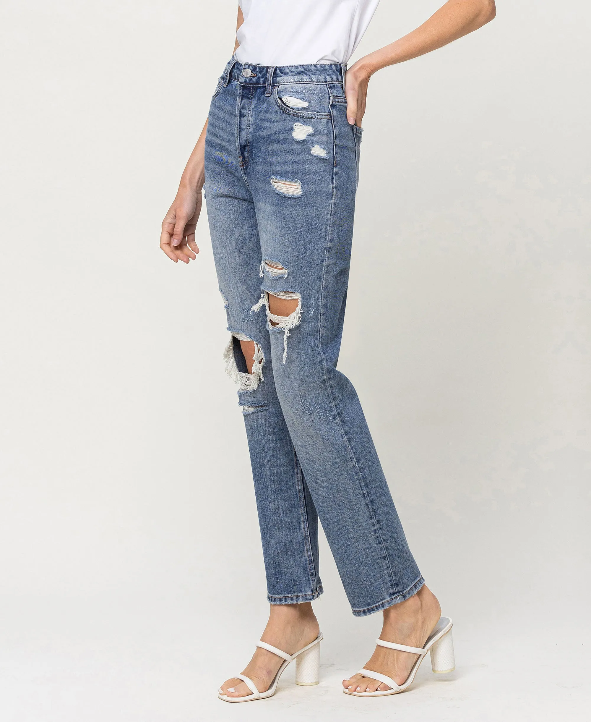 Distro - Super High Rise Straight Jeans