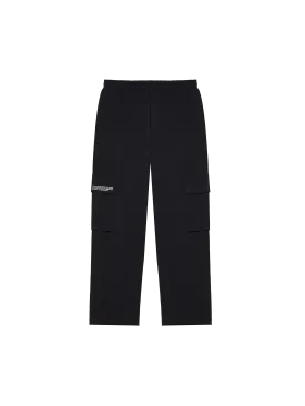 Double Jersey Cargo Track Pants—black