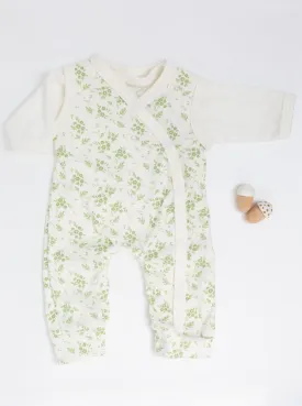 Dungaree & Top Set, Apple Floral, Premium 100% Organic Cotton