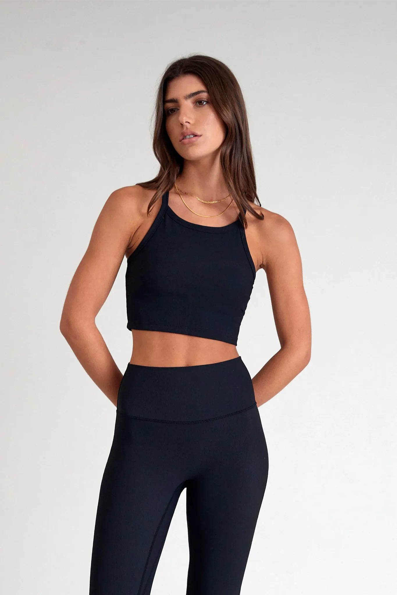 EcoRib Strap Racer Crop