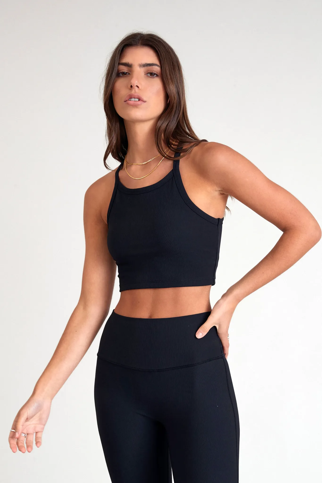 EcoRib Strap Racer Crop