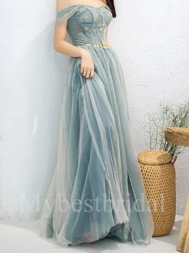 Elegant Off shouldr Sweetheart Sleeveless A-line Prom Dresses,PDS0586