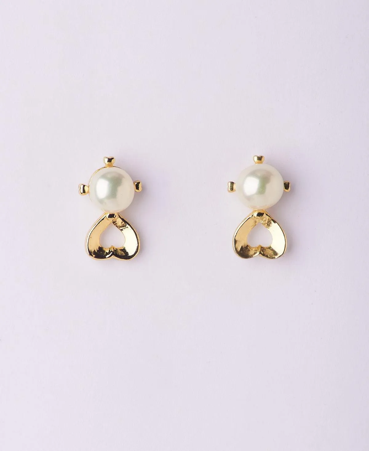 Elegant White Pearl Stud Earring