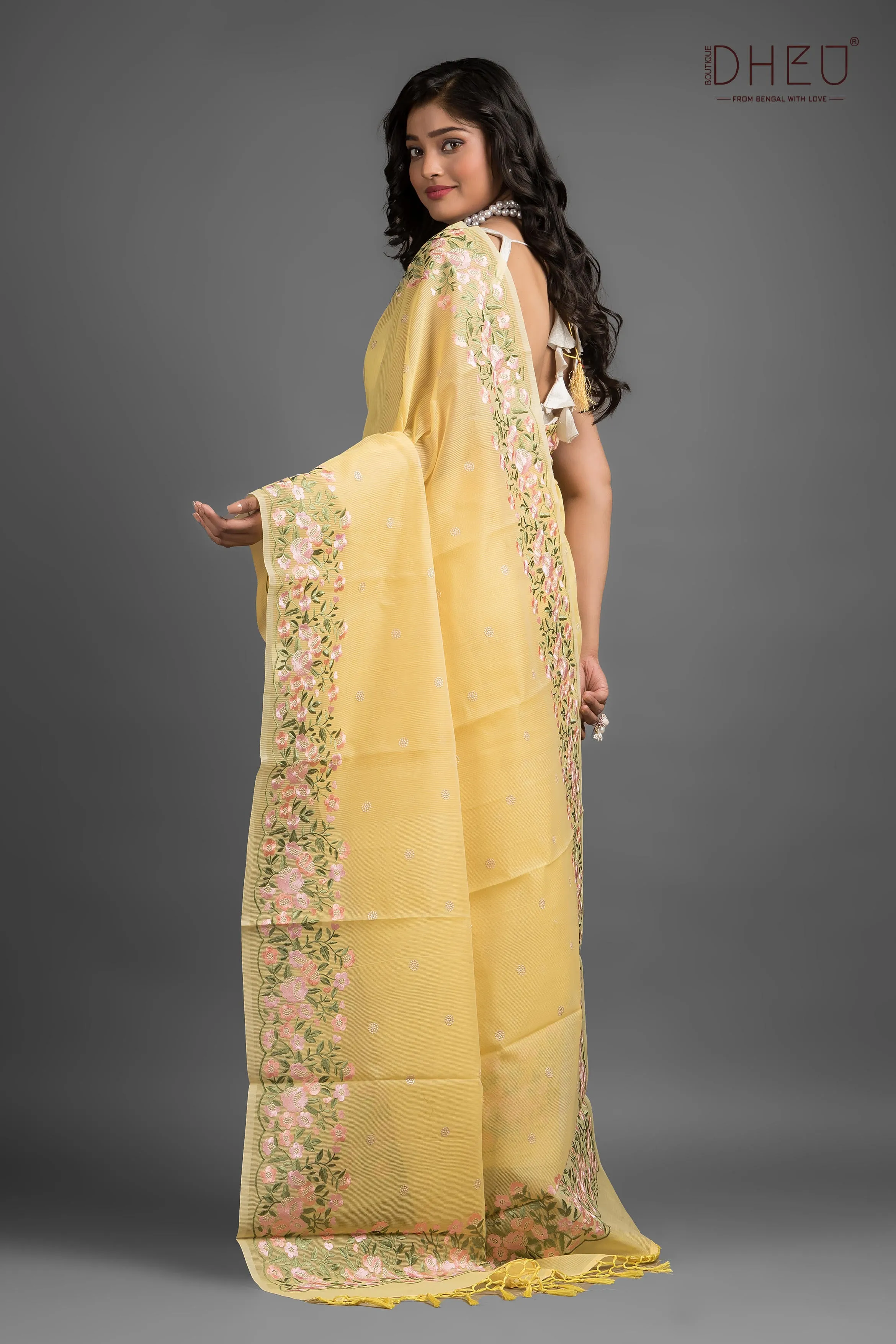 Exclusive Embroidery Kota Silk Saree