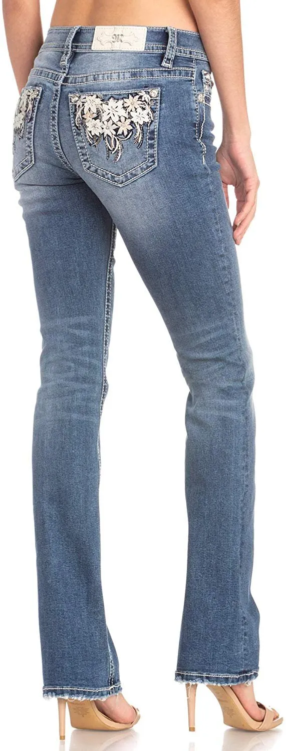 Floral Passion Slim Bootcut Jeans