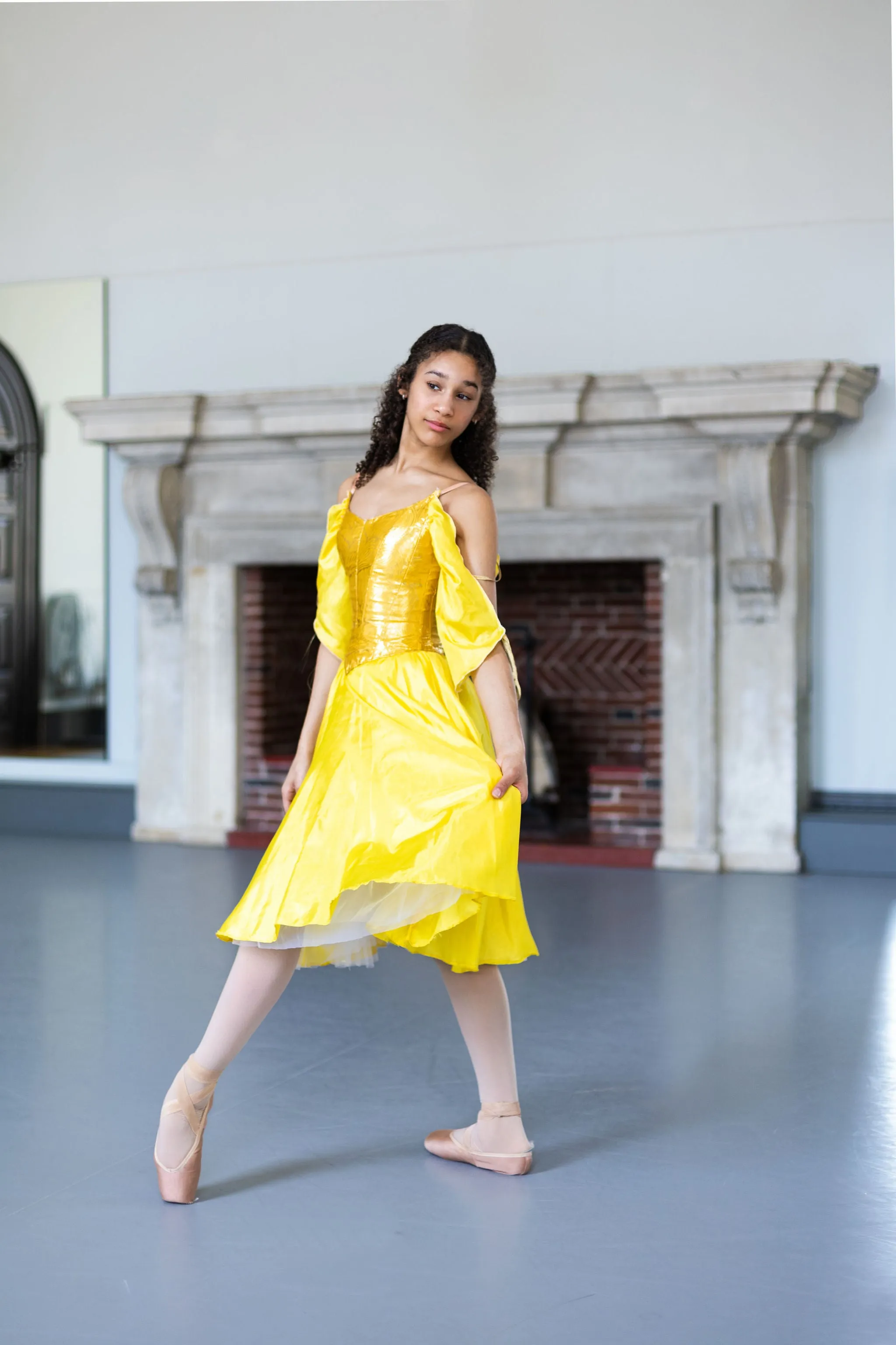 Golden yellow dresses - up to 8 available - Hire only