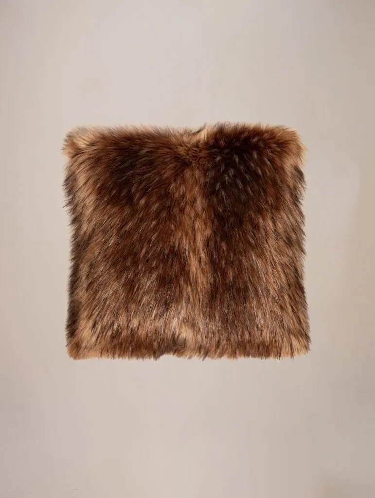 Grizzly Faux Fur Pillow