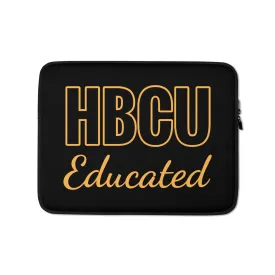 HBCU Educated Black/Gold Laptop Sleeve