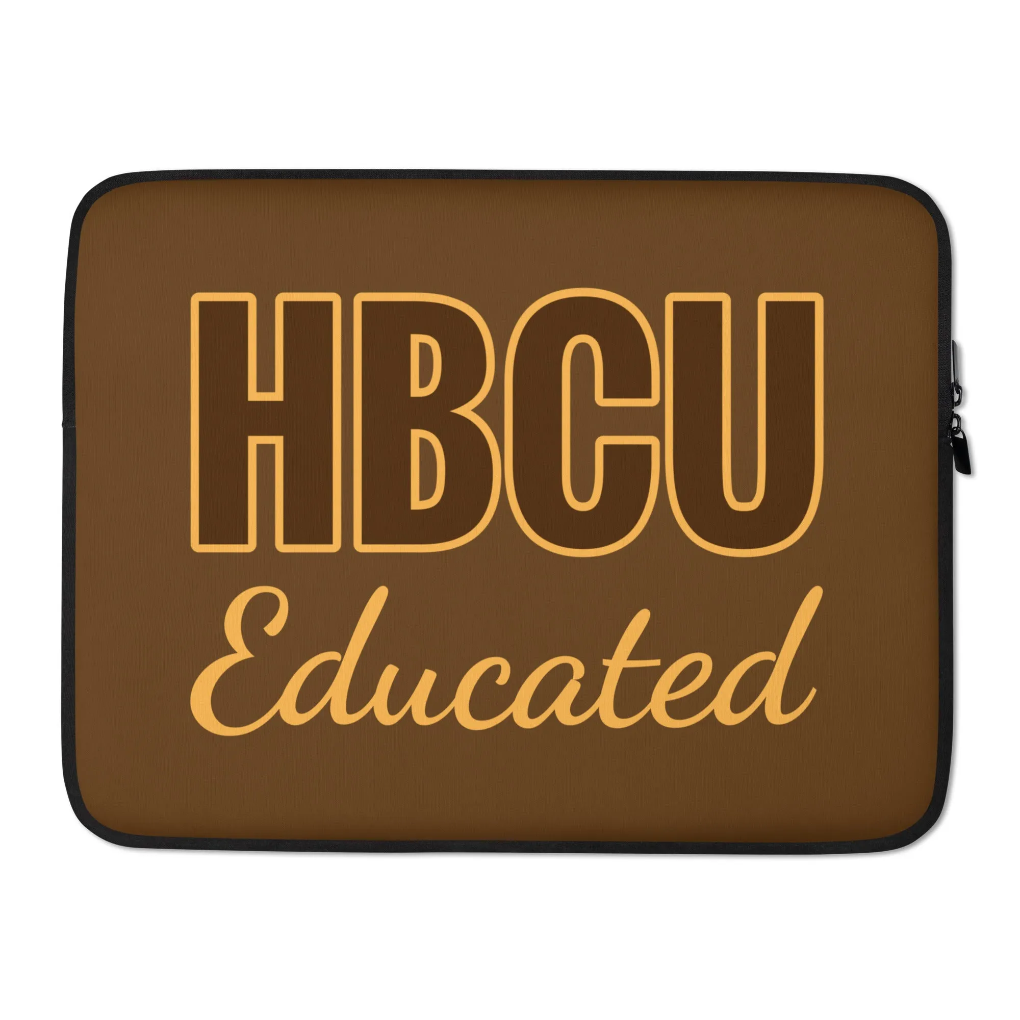 HBCU Educated Brown/Gold Laptop Sleeve