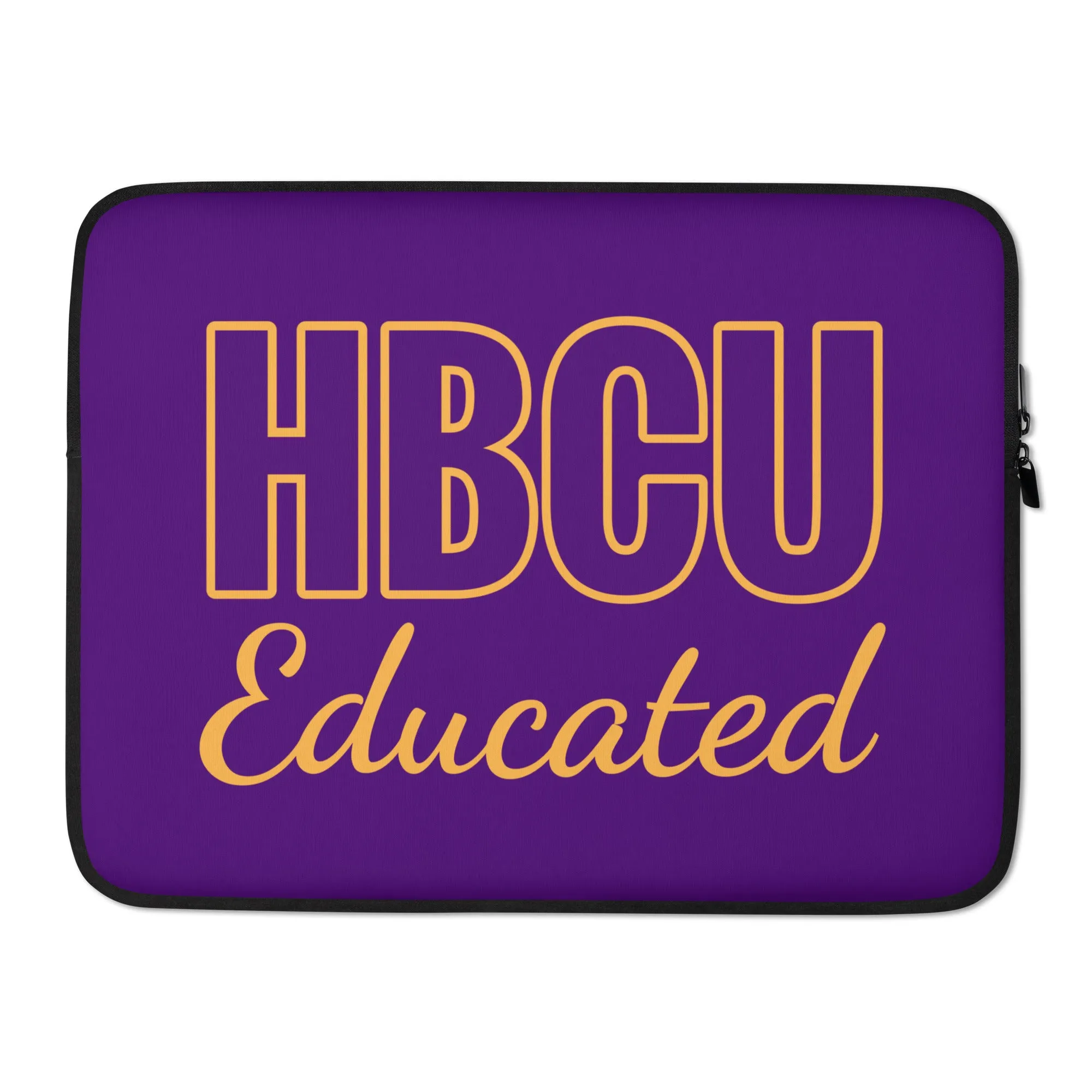 HBCU Educated Purple/Gold Laptop Sleeve