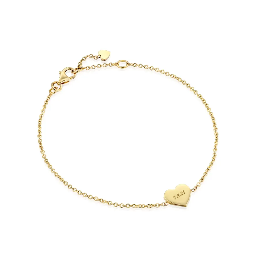 Heart Bracelet with Engraving