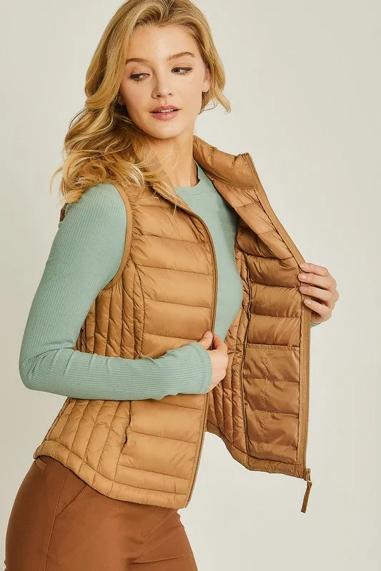 Heather Ultra Lightweight Padded Puffer Vest