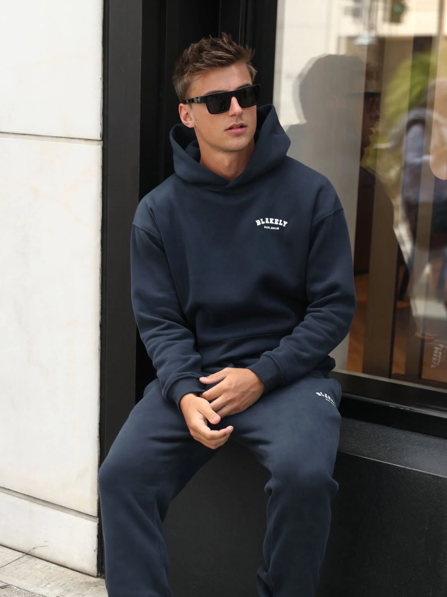 Heritage Relaxed Hoodie - Dark Navy