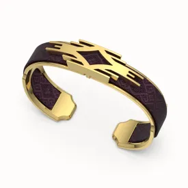 Ikat Silk Cuff - Kopi-O Brown