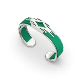 Ikat Silk Cuff - Python Green