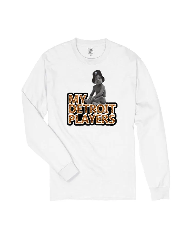 Ink Detroit - My Detroit Players - Long Sleeve T-Shirt - White