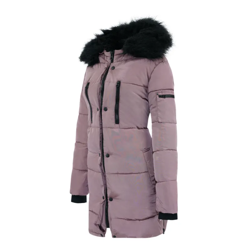 Jessica Simpson Long Puffer Jacket Dusty Pink XL