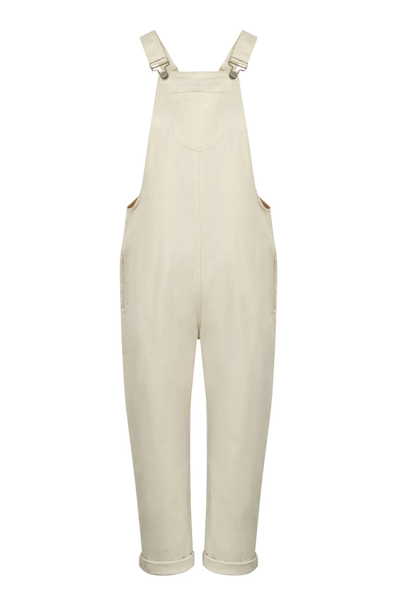 JOY Organic Cotton Dungarees Off White