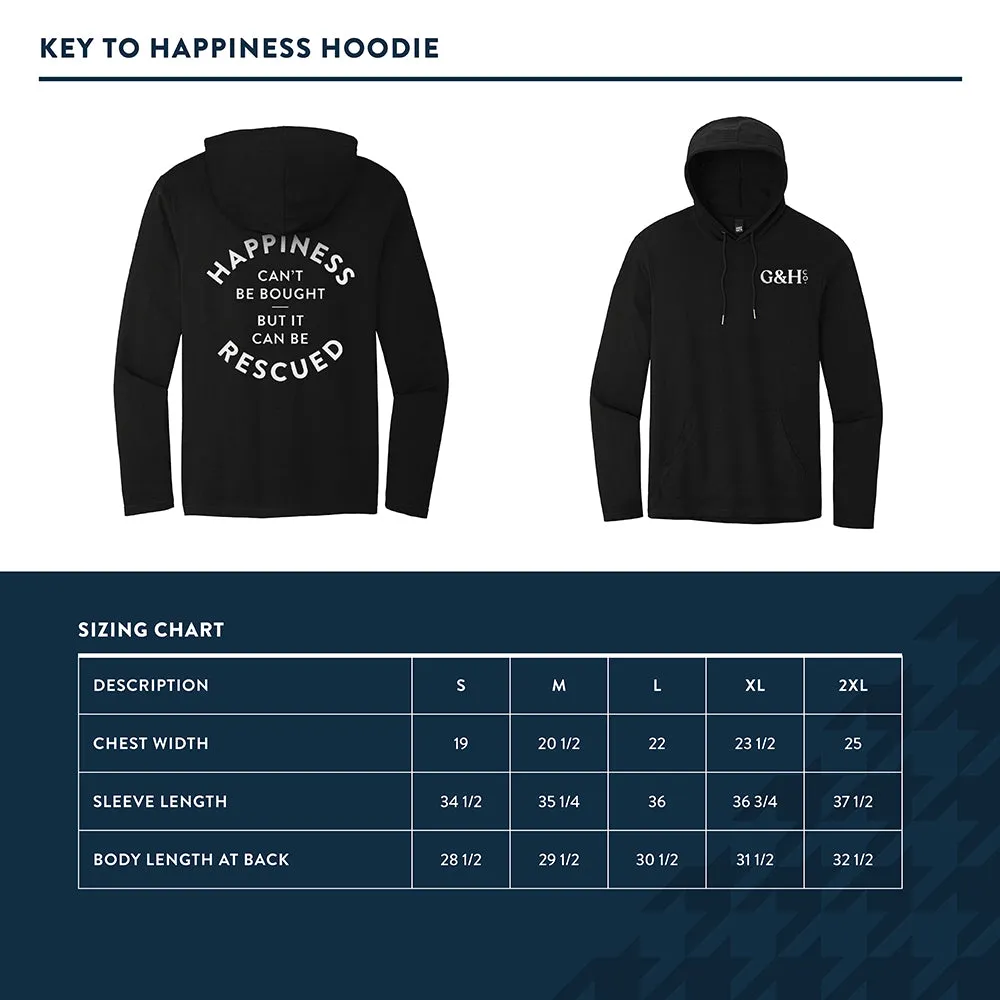 Key to Happiness Lightweight Hoodie