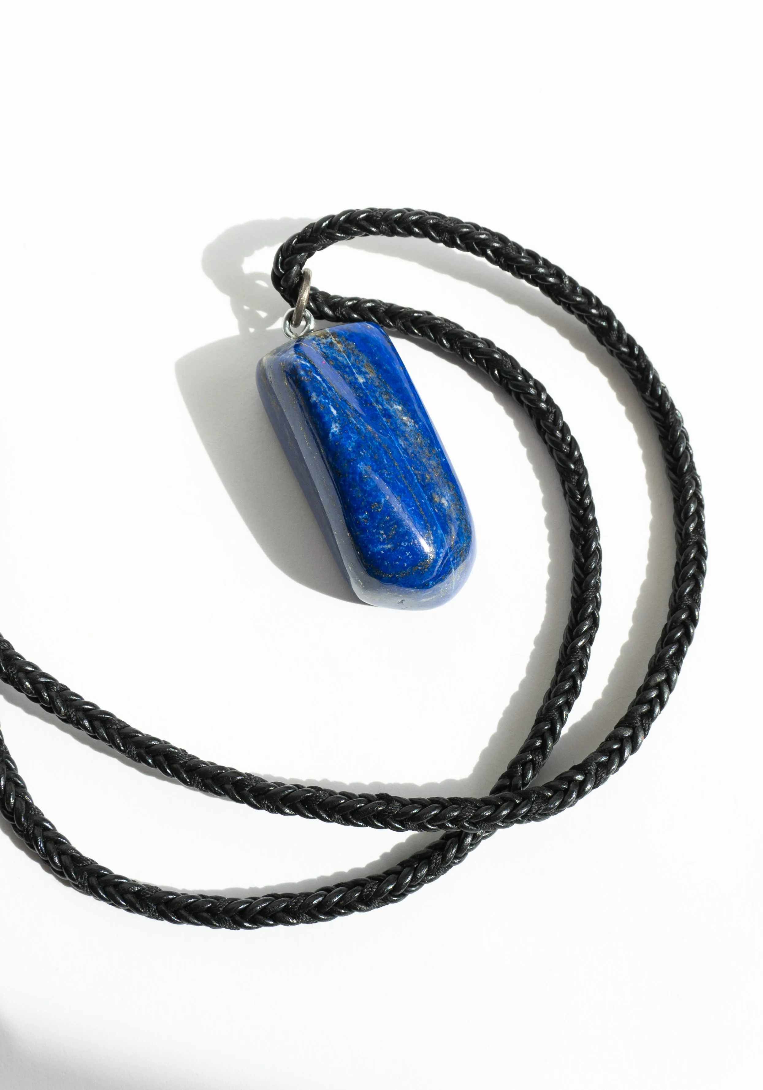 Lapis with Braided Leather and Silk