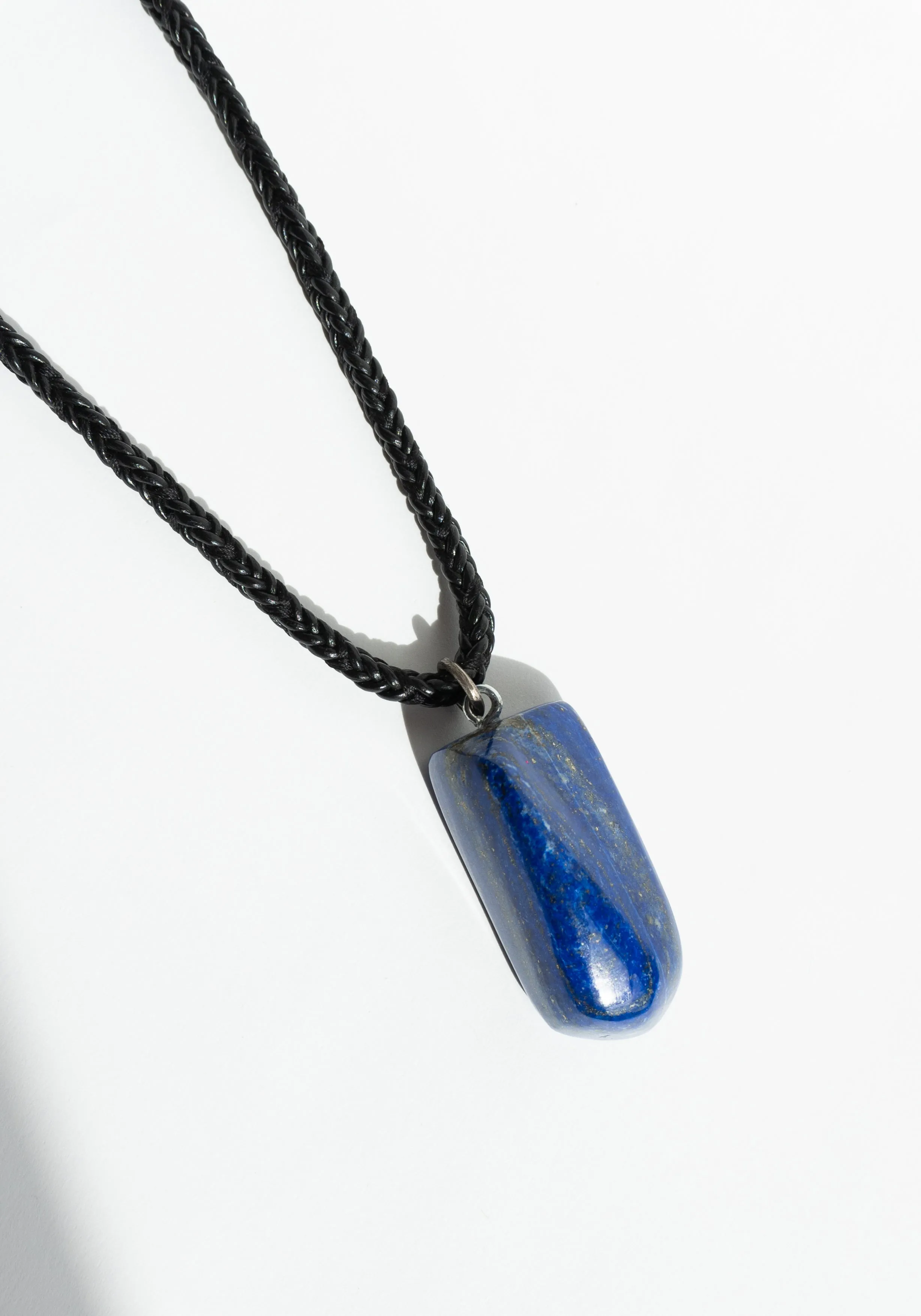 Lapis with Braided Leather and Silk