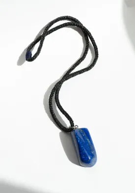 Lapis with Braided Leather and Silk