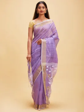 Lavender colored matka silk