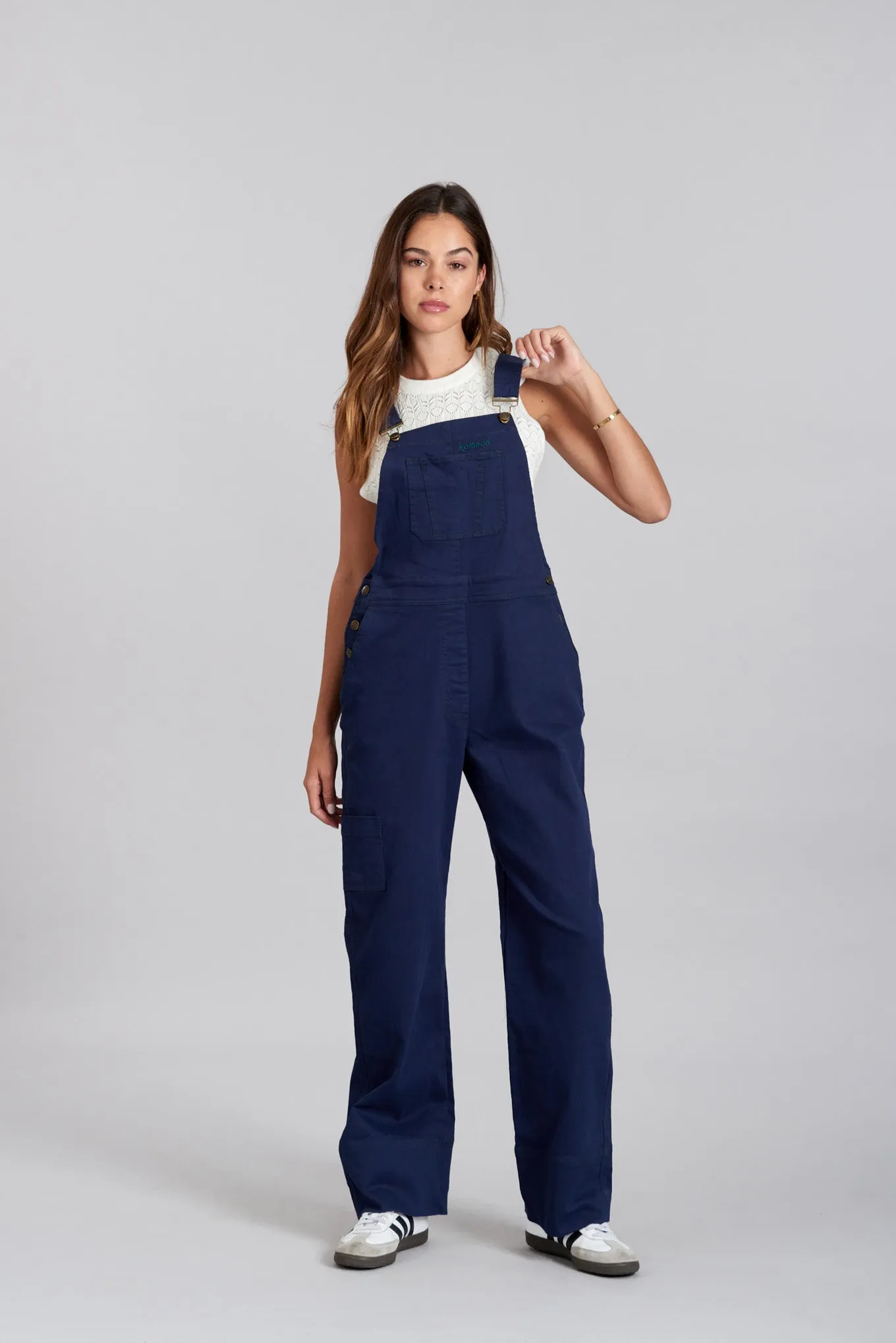 LENI - Cotton Dungarees Navy