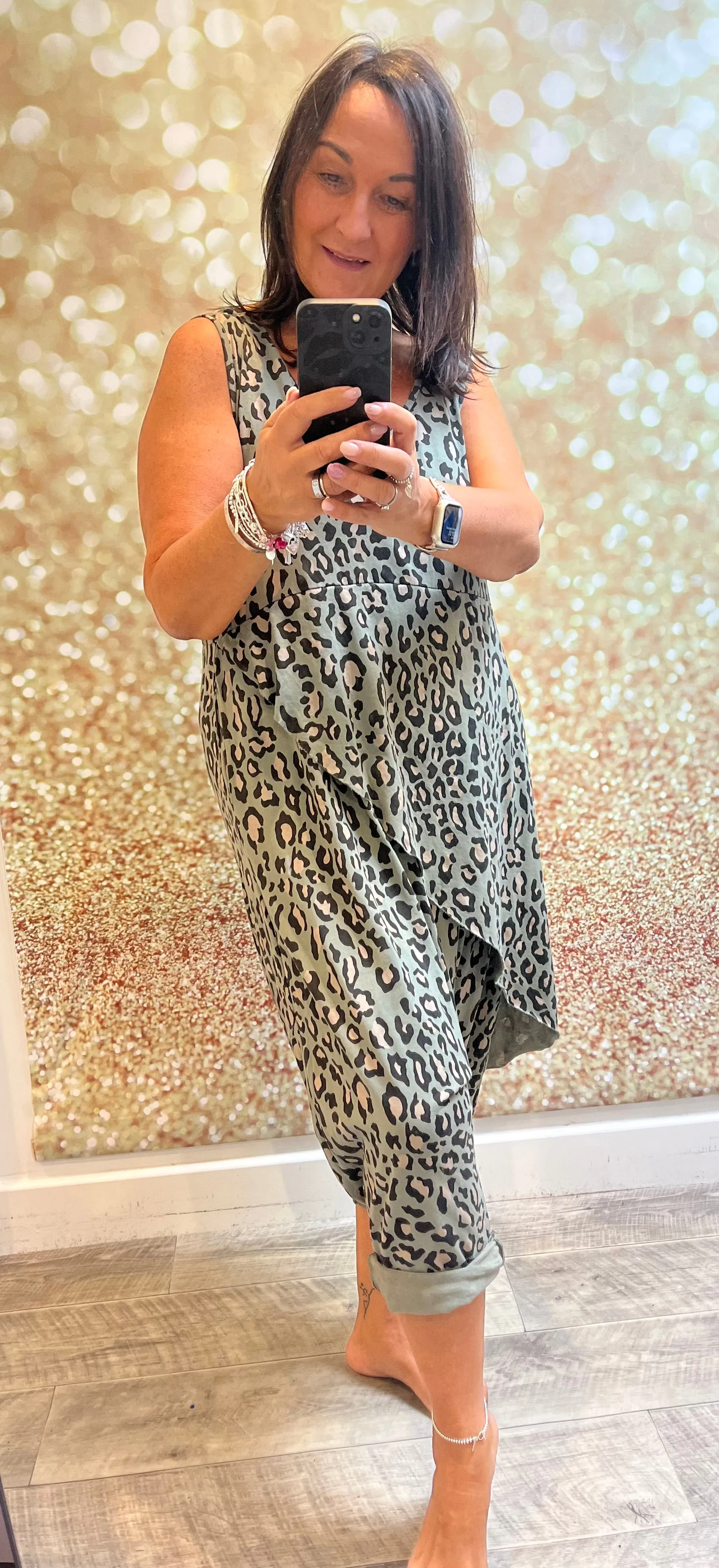 Leopard  Hareem Dungarees