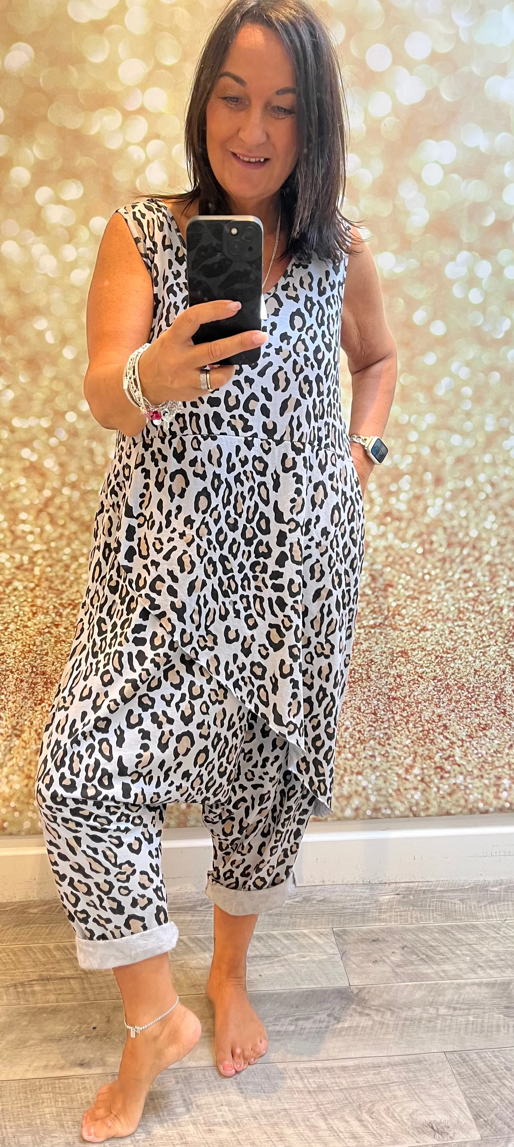 Leopard  Hareem Dungarees