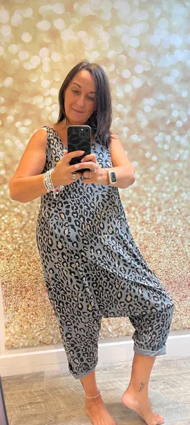 Leopard  Hareem Dungarees