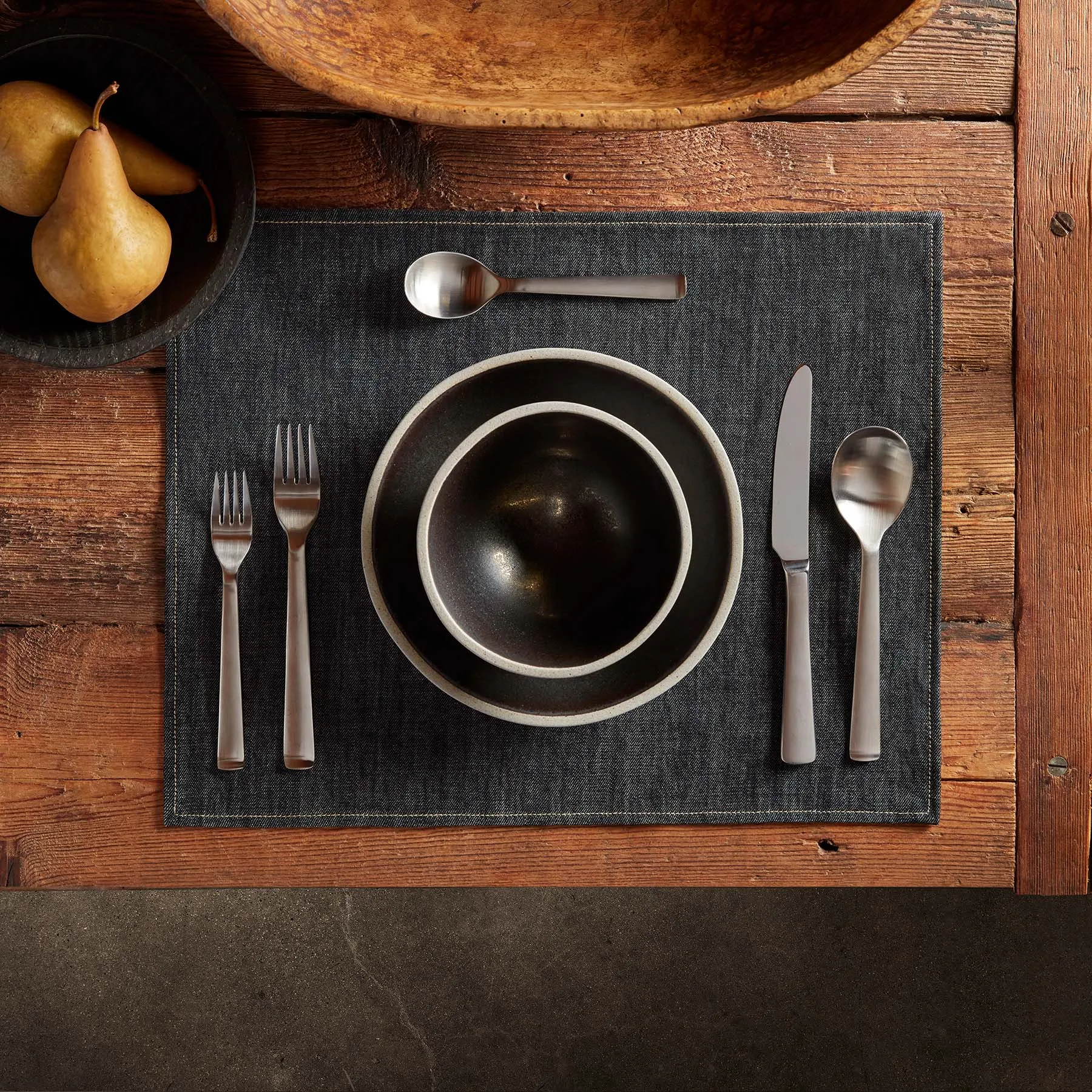 Lightweight Denim Placemat - Indigo Denim