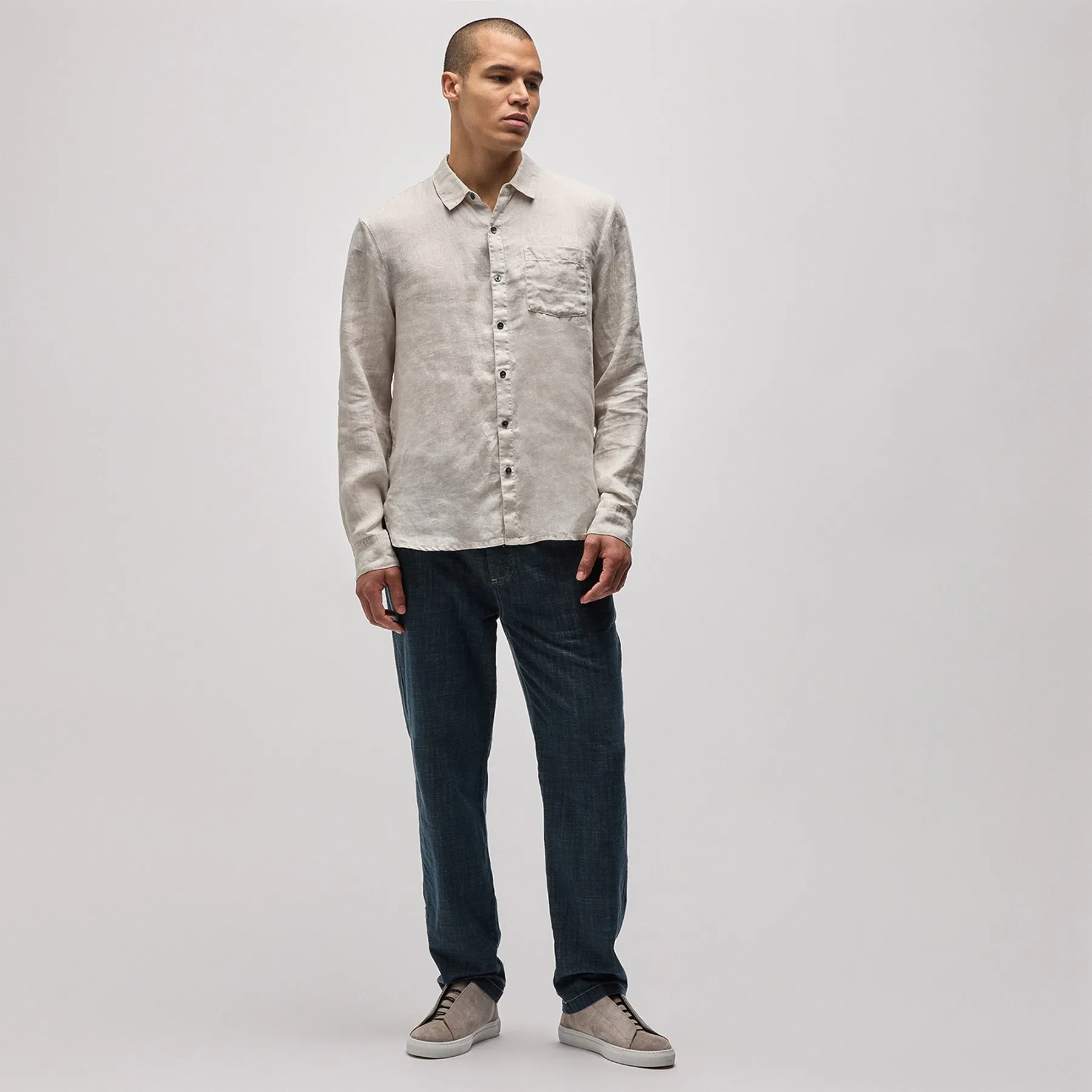 Lightweight Linen Shirt - Salt Pigment