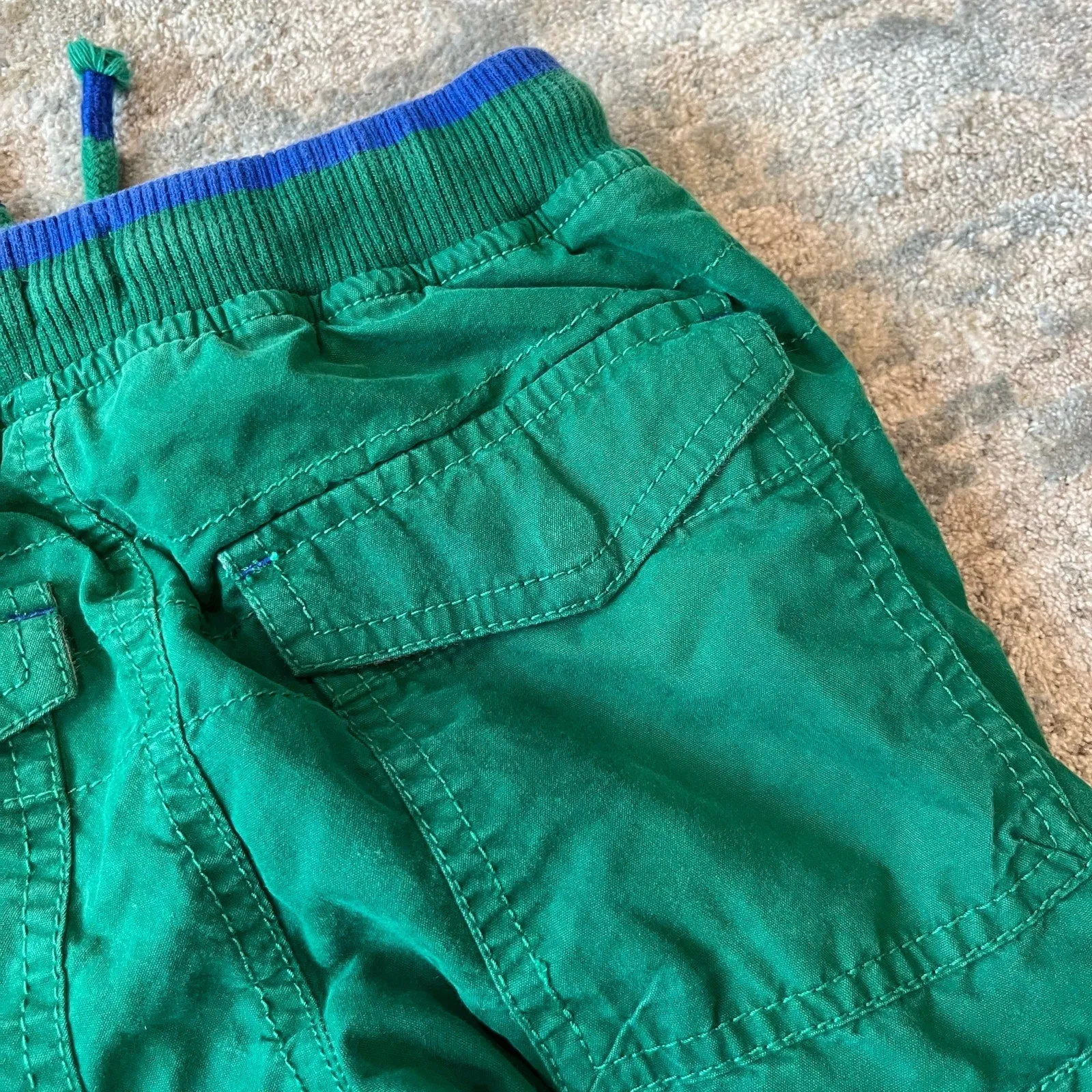 Mini Boden Cosy Lined Cargo Pants Highland Green 6