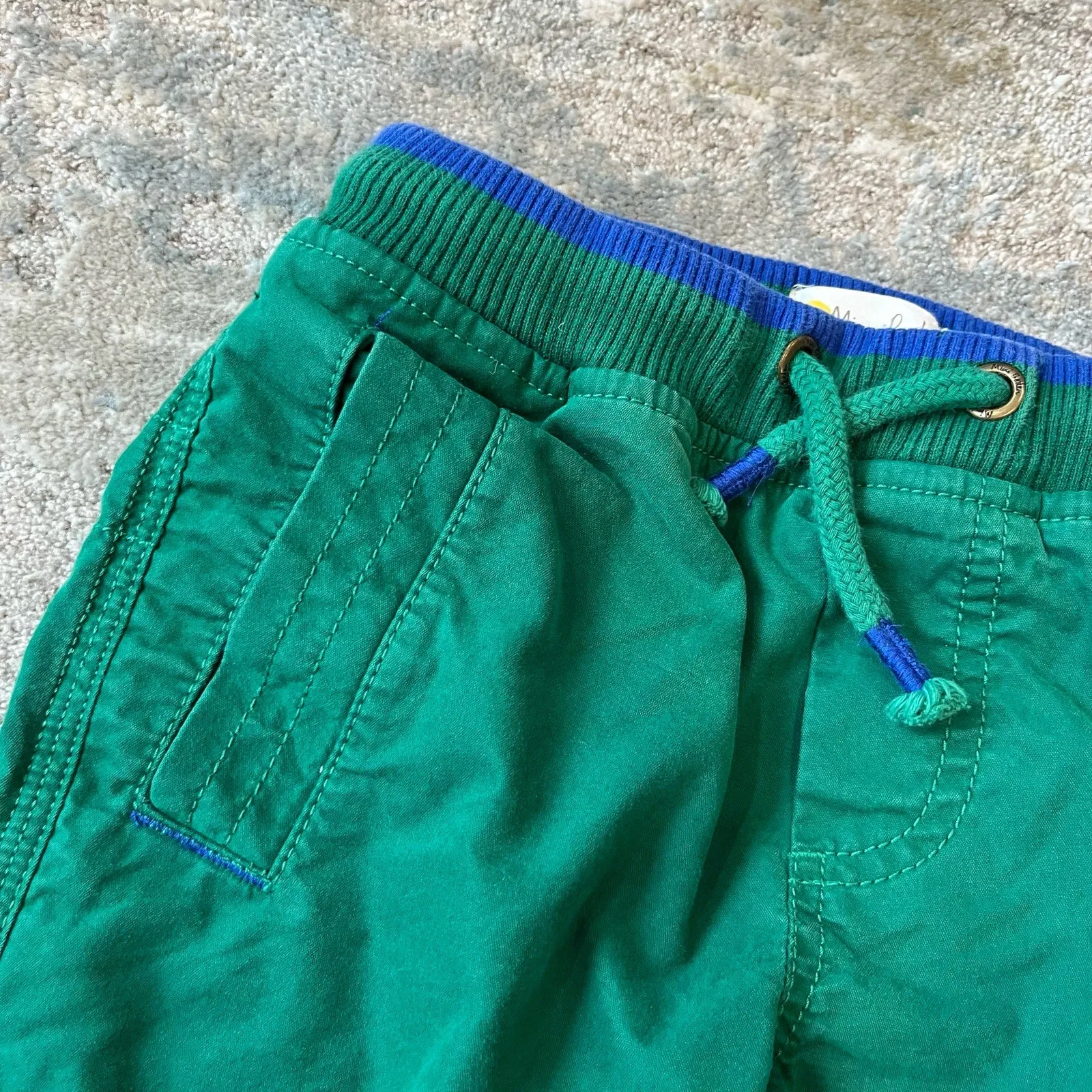 Mini Boden Cosy Lined Cargo Pants Highland Green 6